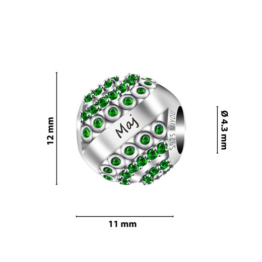 Charms Zawieszka Modułowa Maj Srebro 925 Miyou.pl
