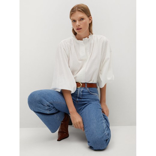 Mango Koszula Farmer 87032884 Biały Relaxed Fit Mango L okazja MODIVO