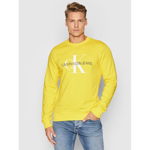 Bluza męska Calvin Klein żółta z napisami 