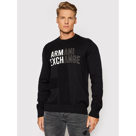 Sweter męski Armani Exchange z napisami młodzieżowy 