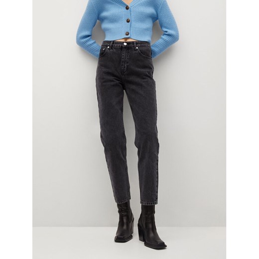 Mango Jeansy Mom80 87001059 Szary Mom Fit Mango 46 okazyjna cena MODIVO