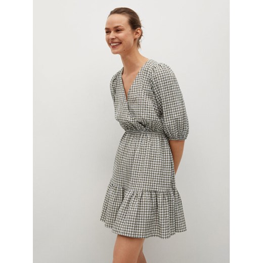 Mango Sukienka letnia Garden 87035718 Zielony Regular Fit Mango L okazja MODIVO