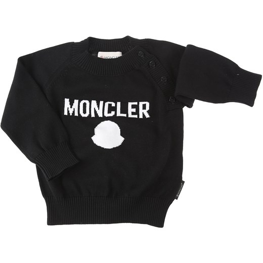 Moncler Swetry Niemowlęce dla Chłopców, czarny, Bawełna, 2021, 18M 18M 2Y Moncler 2Y RAFFAELLO NETWORK