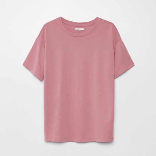 Cropp - Gładka koszulka oversize - Różowy Cropp S okazja Cropp
