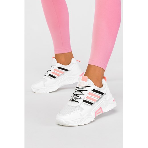Buty sportowe damskie Casu sneakersy białe płaskie na wiosnę