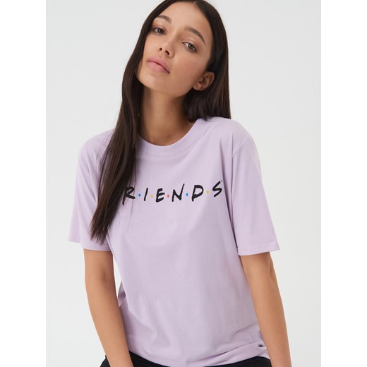 Sinsay - Koszulka Friends - Fioletowy Sinsay M Sinsay