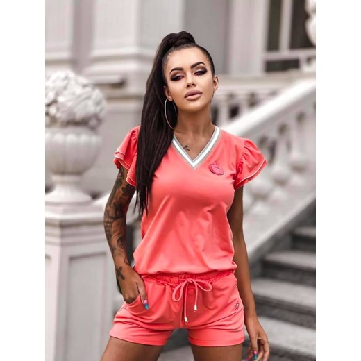 Bawełniane szorty koral Luise M/L Paris okazyjna cena