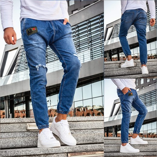 Męskie jeansowe Joggery niebieskie  JOG2034A Escoli By Escoli promocja Escoli