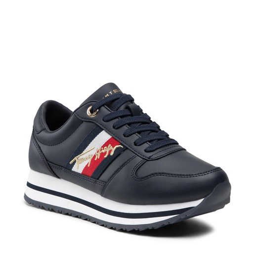 Sneakersy TOMMY HILFIGER - Th Signature Runner Sneaker FW0FW05218 Desert Sky DW5 Tommy Hilfiger 36 eobuwie.pl