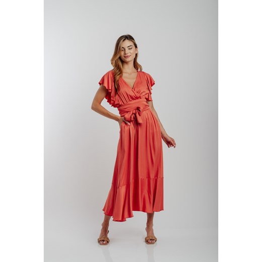 zwiewna lekko rozkloszowana sukienka midi Melisa Swing Polish Fashion Concept XS/S showroom.pl