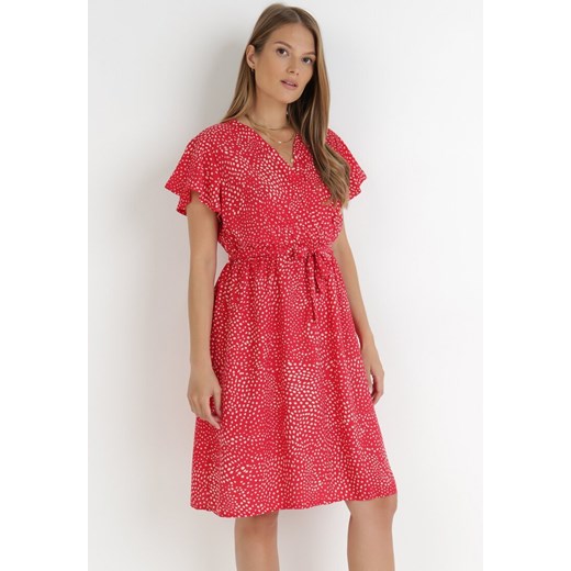 Czerwona Sukienka Kepherine ze sklepu Born2be Odzież w kategorii Sukienki - zdjęcie 119312212