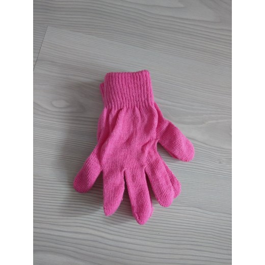 1 Kiddy rękawiczki 5-palczaste jednokolorowe różowe Kiddy Uniwersalny Świat Bielizny