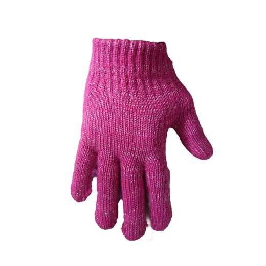 1 Kiddy rękawiczki 5-palczaste dziewczęce różowe ze srebrną nitką ze sklepu Świat Bielizny w kategorii Rękawiczki dziecięce - zdjęcie 119367781