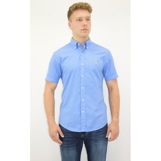 koszula męska ralph lauren niebieska z krótkim rękawem ze sklepu Royal Shop w kategorii Koszule męskie - zdjęcie 119385000