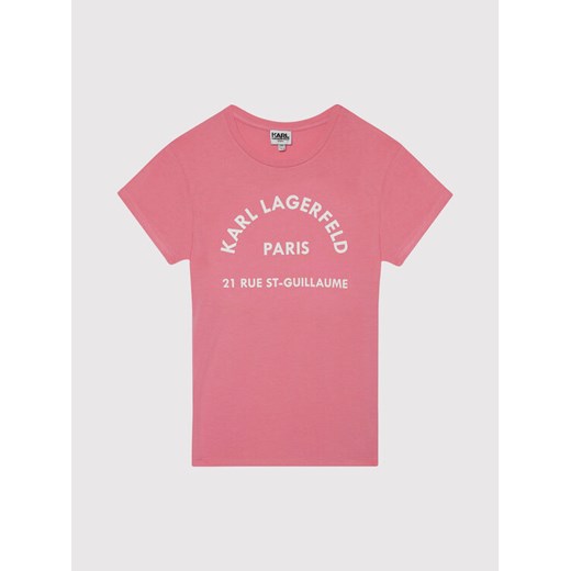 Bluzka dziewczęca różowa Karl Lagerfeld 