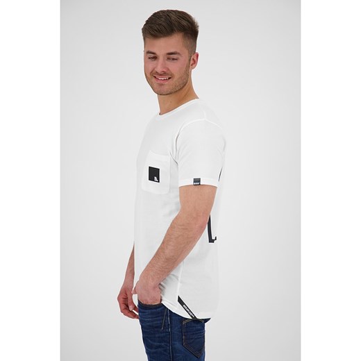 Koszulka "Logo Pocket" w kolorze białym Alife And Kickin L wyprzedaż Limango Polska