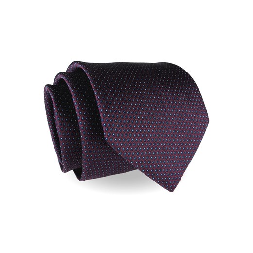 Krawat Męski Elegancki Modny klasyczny szeroki bordowy we wzorki G224 Jasman ŚWIAT KOSZUL promocja