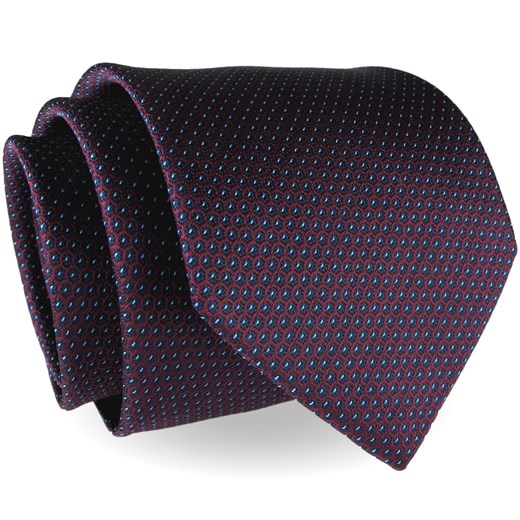 Krawat Męski Elegancki Modny klasyczny szeroki bordowy we wzorki G224 Jasman promocja ŚWIAT KOSZUL