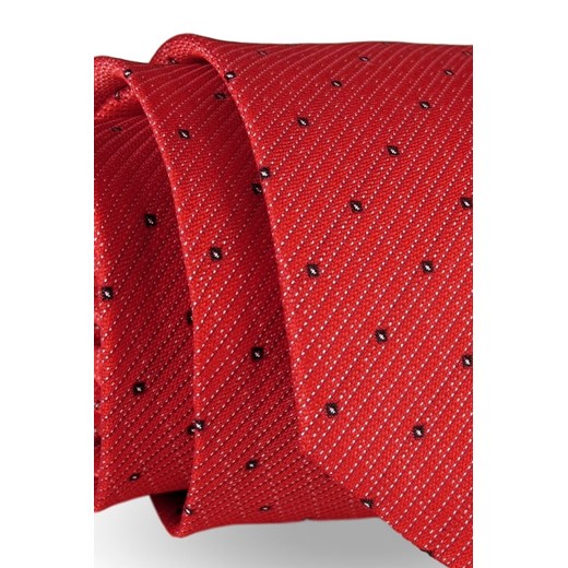 Krawat Męski Elegancki Modny klasyczny szeroki czerwony we wzory G241 Jasman okazja ŚWIAT KOSZUL