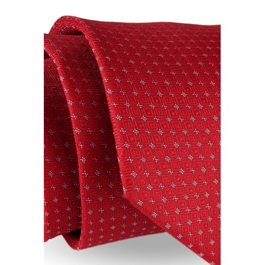 Krawat Męski Elegancki Modny klasyczny czerwony we wzorki G259 Jasman okazyjna cena ŚWIAT KOSZUL