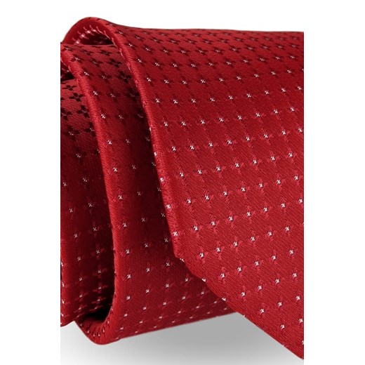 Krawat Męski Elegancki Modny klasyczny czerwony we wzorki G263 Jasman okazja ŚWIAT KOSZUL