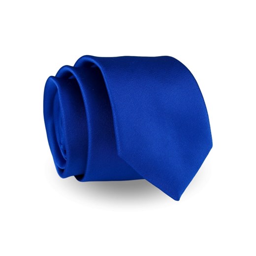 Krawat Męski Elegancki Modny Klasyczny szeroki gładki niebieski chabrowy szafirowy  G316 okazja ŚWIAT KOSZUL
