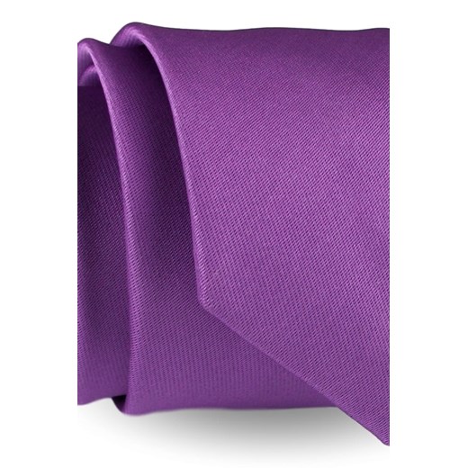 Krawat Męski Elegancki Modny Klasyczny szeroki gładki fioletowy z połyskiem G414 Dunpillo promocyjna cena ŚWIAT KOSZUL
