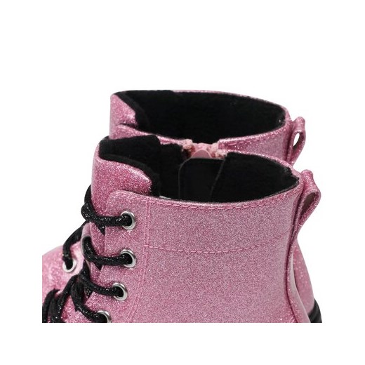 Buty zimowe dziecięce Nelli Blu wiązane różowe 