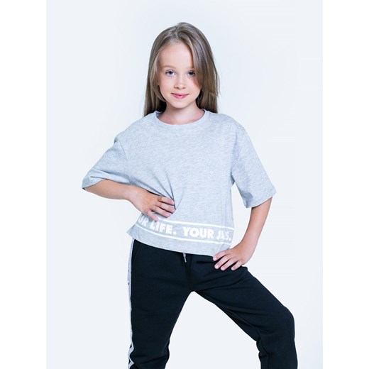 Koszulka dziewczęca z nadrukiem Hildori 901 ze sklepu Big Star w kategorii Bluzki dziewczęce - zdjęcie 119489771
