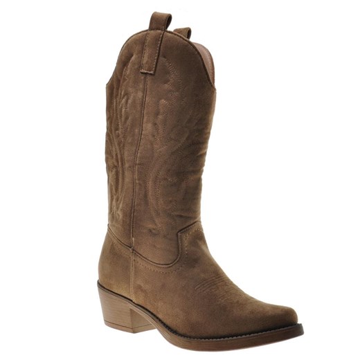 Botki Pantofelek24 na zamek eleganckie ze skóry ekologicznej na obcasie 