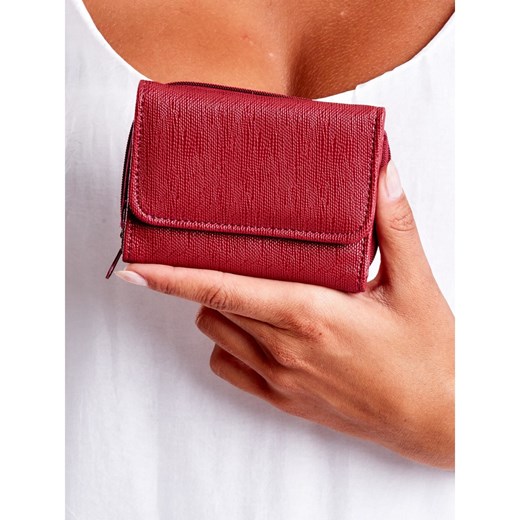 Burgundy women's wallet with a zip pocket Fashionhunters One size Factcool