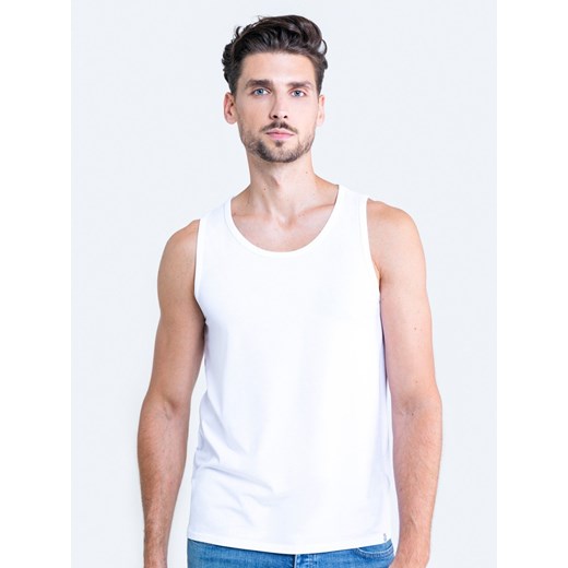 Koszulka męska bez rękawów biała Dero 101 ze sklepu Big Star w kategorii T-shirty męskie - zdjęcie 119595222