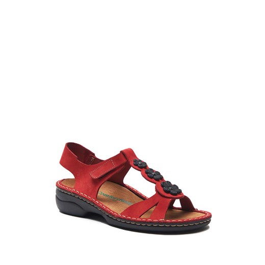 Skórzane sandały w kolorze czerwonym Comfortfusse 39 okazyjna cena Limango Polska