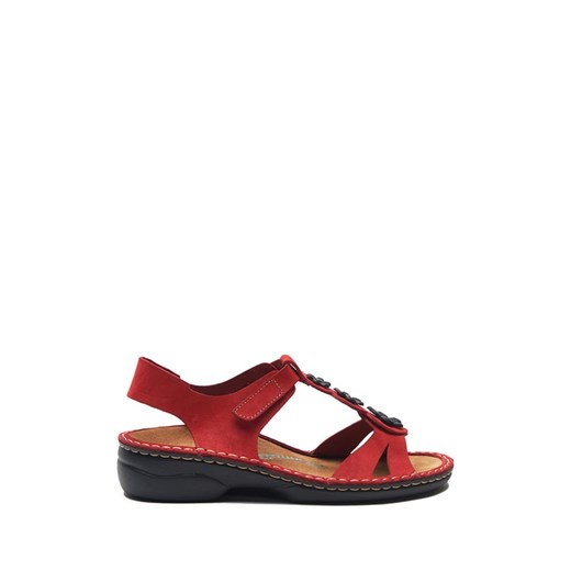 Skórzane sandały w kolorze czerwonym Comfortfusse 39 Limango Polska okazja