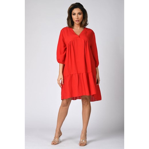 Sukienka "Louis" w kolorze czerwonym Plus Size Company XL wyprzedaż Limango Polska