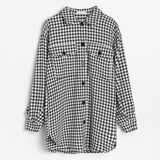 Reserved - Kurtka koszulowa w pepitkę - Czarny Reserved 42 wyprzedaż Reserved