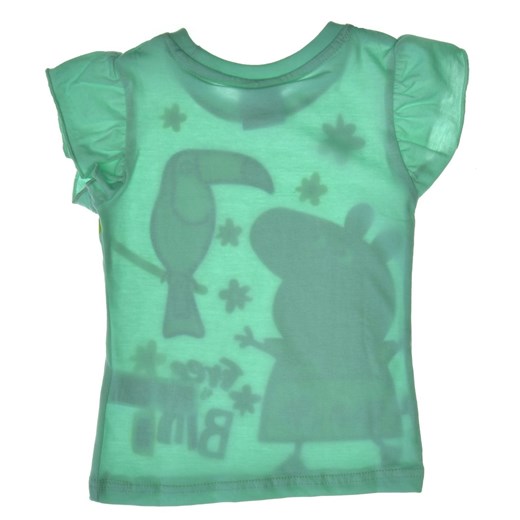 T-shirt dla dzieci Świnka Peppa z ozdobnymi rękawami Miętowy Licencja 116 Sklep Dorotka