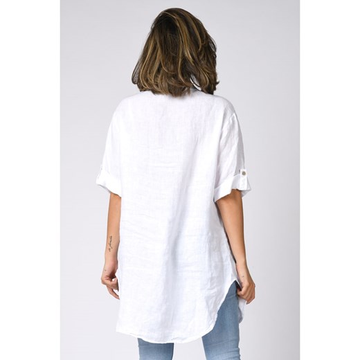 Koszula damska Plus Size Company biała z krótkim rękawem 