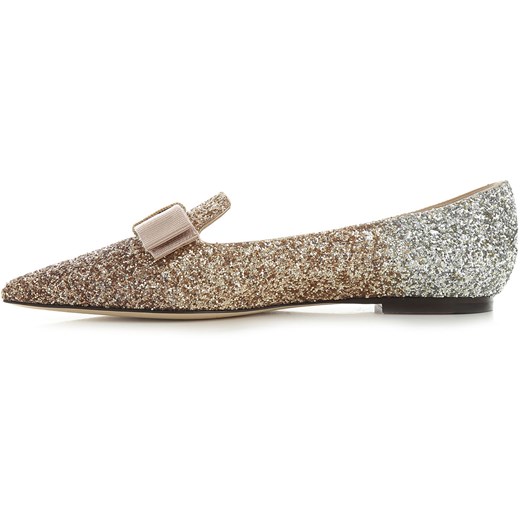 Jimmy Choo Baleriny Buty Balerinki dla Kobiet, srebrny, Skóra brokatowa, 2021, 35 36 36.5 37.5 38 38.5 39 Jimmy Choo 35 RAFFAELLO NETWORK
