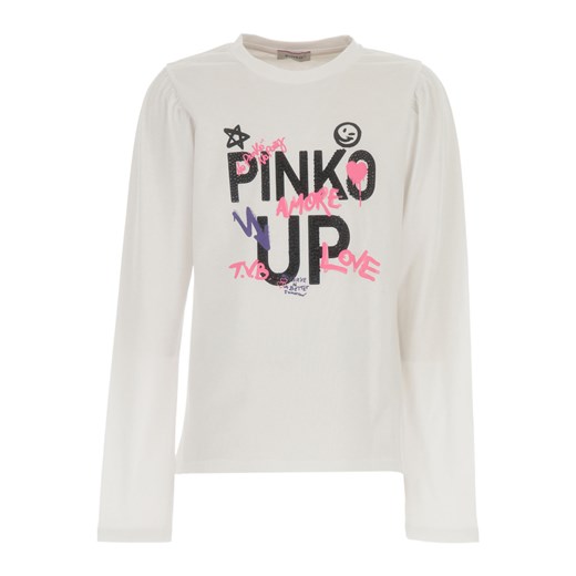 Pinko Koszulka Dziecięca dla Dziewczynek, biały, Bawełna, 2021, L XL XXL Pinko L RAFFAELLO NETWORK