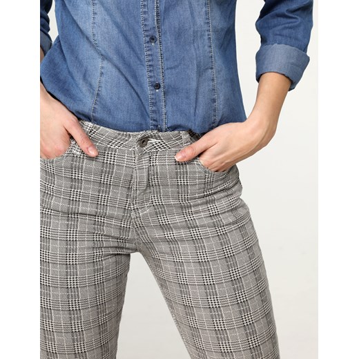 Nowe Wydanie UNISONO Spodnie - 191-A1277 B-N okazyjna cena szary spodnie damskie XZWVO