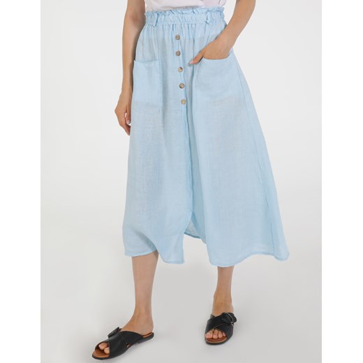Spódnica Unisono midi niebieski spódnice rozkloszowane FXRGF Popularny 