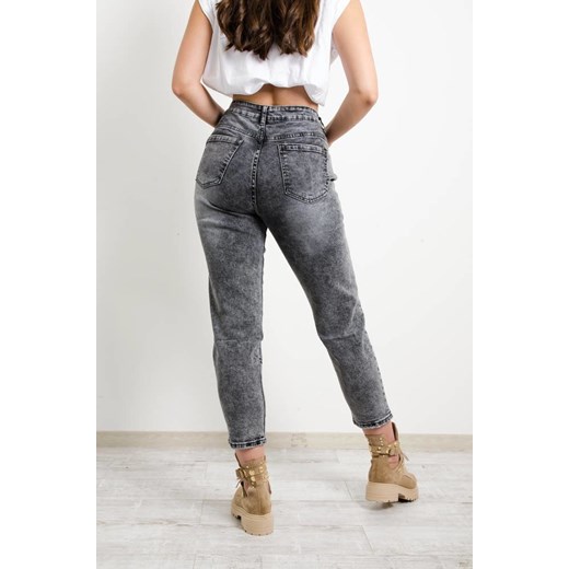 SZARE JEANSY MOM FIT Z WYSOKIM STANEM Olika XL olika.com.pl