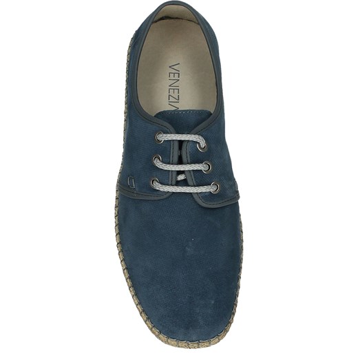 Espadryle męskie Venezia zamszowe sznurowane