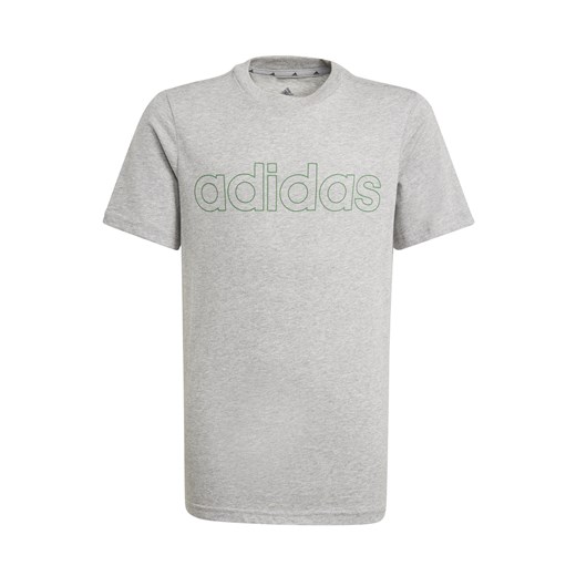 Dziecięca Koszulka ADIDAS B LIN T MGREYH/GREEN GN4004 134 okazyjna cena sklepmartes.pl