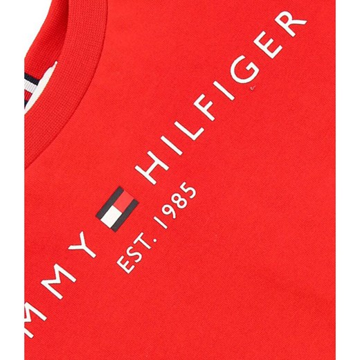 T-shirt chłopięce Tommy Hilfiger czerwony z krótkimi rękawami 