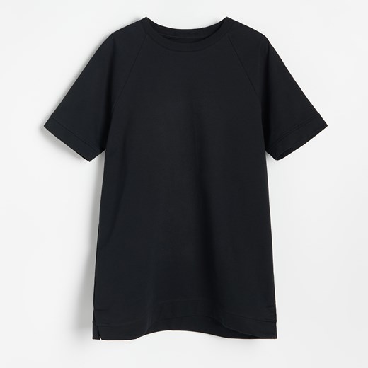 Reserved - Koszulka o wydłużonym kroju - Czarny Reserved XXL okazyjna cena Reserved