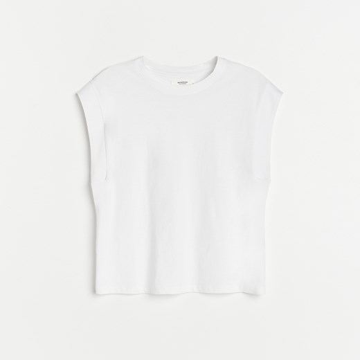 Reserved - Koszulka z bawełny organicznej - Biały Reserved M promocyjna cena Reserved