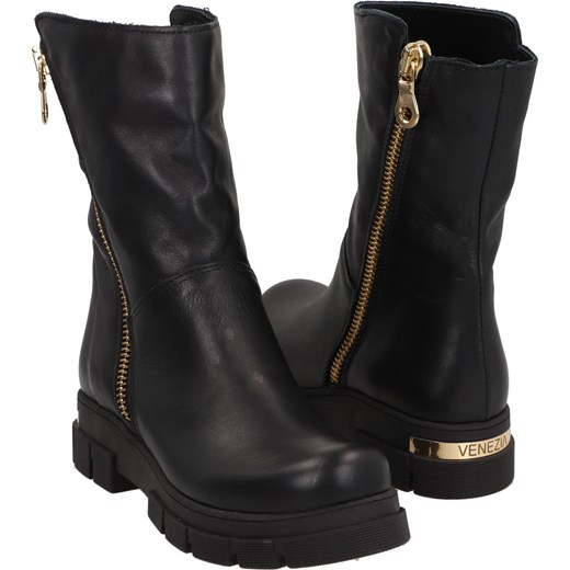 VENEZIA Botki damskie - AM105 VIT NERO Venezia 36 Venezia