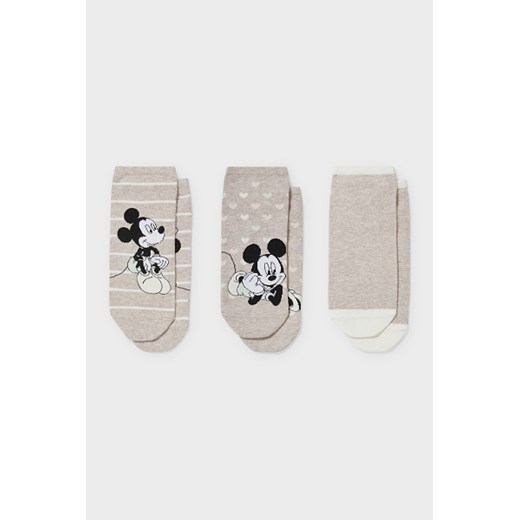 C&A Wielopak, 3 pary-krótkie skarpetki-Disney, Beżowy, Rozmiar: 39-42 39-42 wyprzedaż C&A